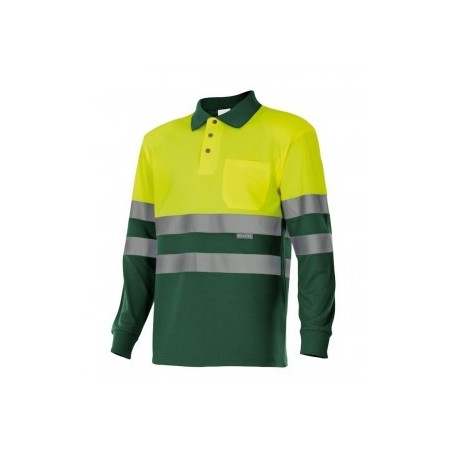 POLO ALTA VISIBILIDAD BICOLOR MANGA LARGA