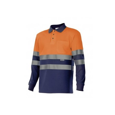 POLO ALTA VISIBILIDAD BICOLOR MANGA LARGA