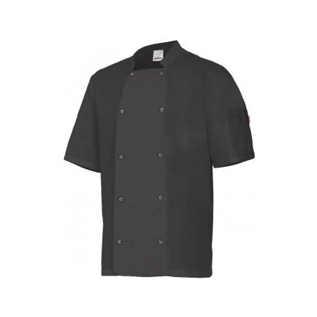 CHAQUETA DE COCINA MANGA CORTA CON CORCHETES
