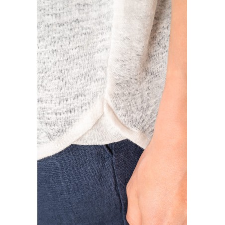 Ladies’ linen polo shirt