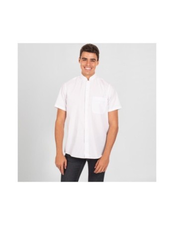 CAMISA CUELLO MAO BLANCA MANGA CORTA