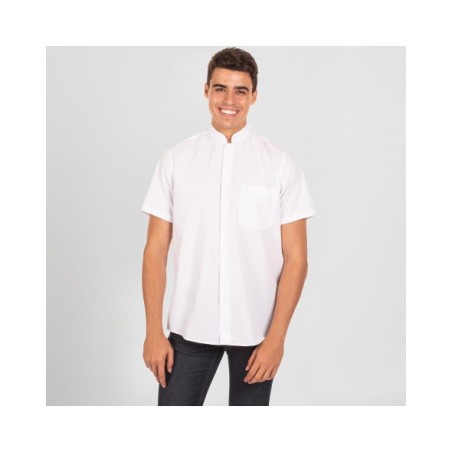 CAMISA CUELLO MAO BLANCA MANGA CORTA