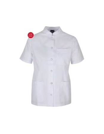 CHAQUETA SANITARIA BLANCA CUELLO MAO