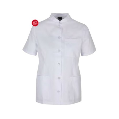 CHAQUETA SANITARIA BLANCA CUELLO MAO
