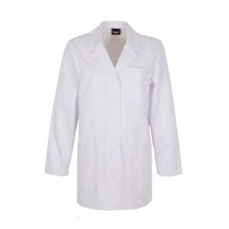 CHAQUETA BLANCA SANITARIA MANGA LARGA