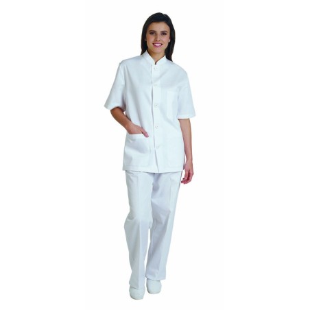 PIJAMA BLANCO SANITARIO CUELLO MAO