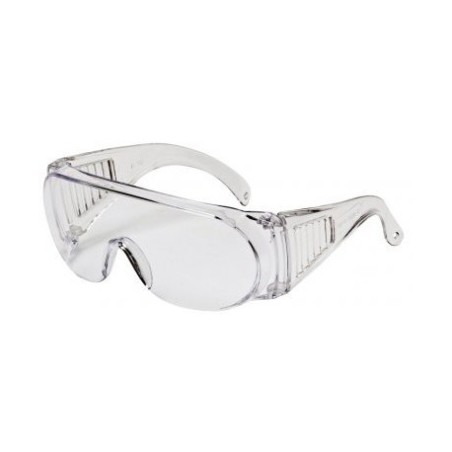 BATA LABORATORIO BLANCA + GAFAS PROTECCIÓN + ZUECO BLANCO SANITARIO