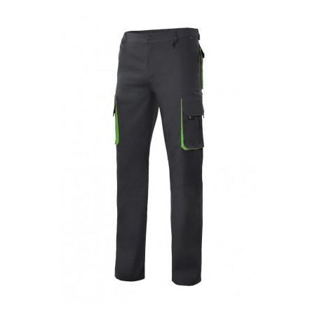 PANTALÓN LABORAL BICOLOR MULTIBOLSILLOS RIBETES