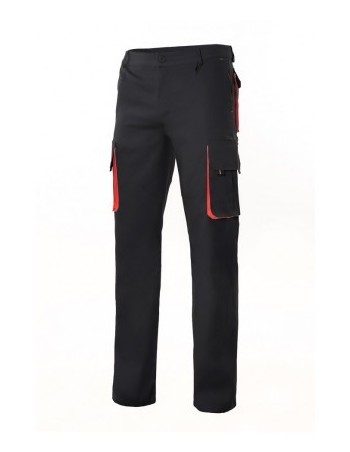 PANTALÓN LABORAL BICOLOR MULTIBOLSILLOS RIBETES