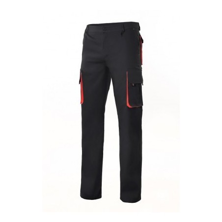 PANTALÓN LABORAL BICOLOR MULTIBOLSILLOS RIBETES