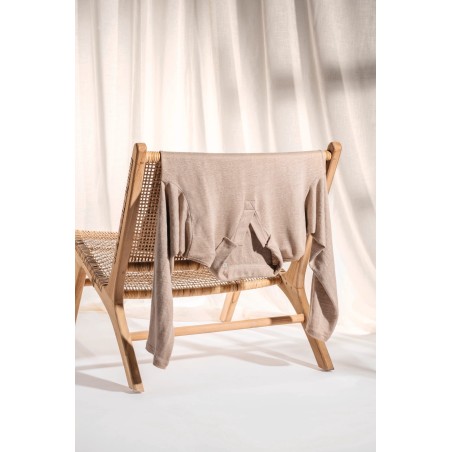 Polo manga larga de lino hombre