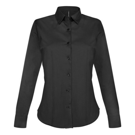 CAMISA MANGA LARGA MUJER ENTALLADA