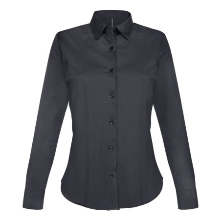 CAMISA MANGA LARGA MUJER ENTALLADA
