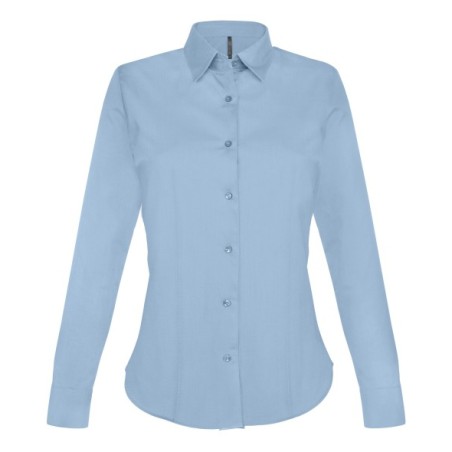 CAMISA MANGA LARGA MUJER ENTALLADA