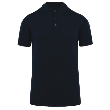 Eco-friendly men\\\'s knitted polo shirt