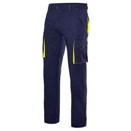 PANTALÓN DE TRABAJO MULTIBOLSILLOS BICOLOR STRETCH ELÁSTICO