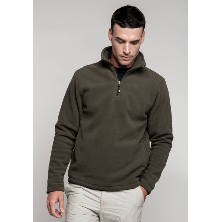 FORRO POLAR DE TRABAJO MEDIA CREMALLERA