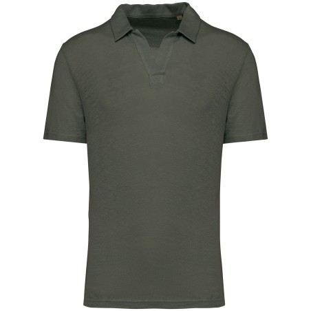 Men’s linen polo shirt