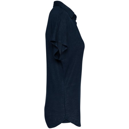 Ladies’ linen polo shirt