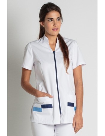 CHAQUETA CUELLO MAO CON CONTRASTES 2