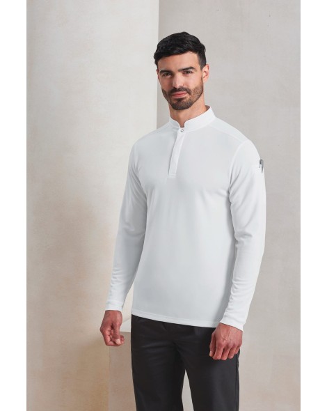 Polo de cocinero Coolchecker Essential de manga larga