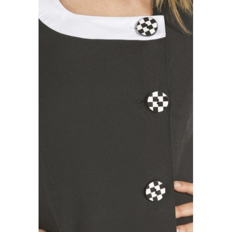 CHAQUETA ENTALLADA BOTÓN AJEDREZ 