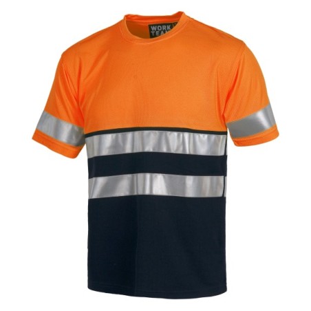 CAMISETA REFLECTANTE BICOLOR MANGA CORTA