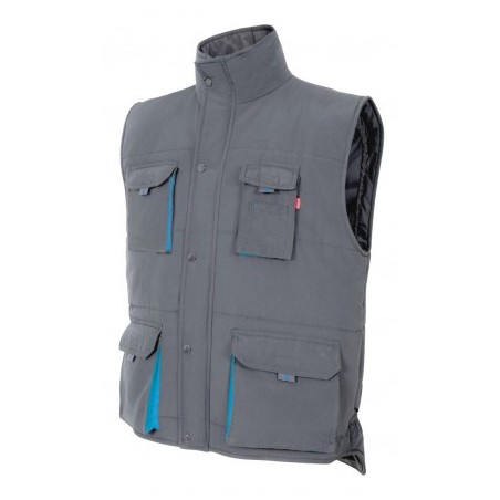 CHALECO DE TRABAJO BICOLOR CON CONTRASTES