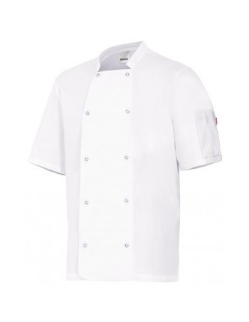 CHAQUETA DE COCINA MANGA CORTA CON CORCHETES 2