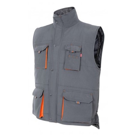 CHALECO DE TRABAJO BICOLOR CON CONTRASTES