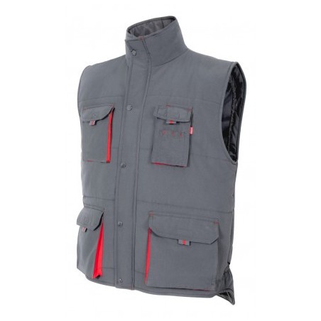 CHALECO DE TRABAJO BICOLOR CON CONTRASTES