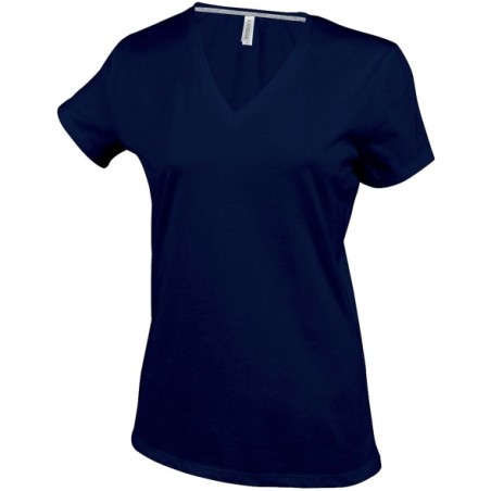 CAMISETA MUJER MANGA CORTA CUELLO PICO