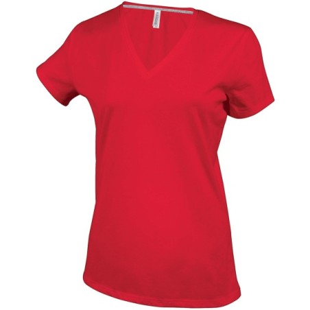 CAMISETA MUJER MANGA CORTA CUELLO PICO