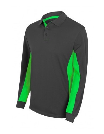 POLO DE TRABAJO MANGA LARGA COMBINADO CON CONTRASTES