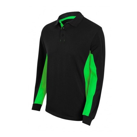 POLO DE TRABAJO MANGA LARGA COMBINADO CON CONTRASTES