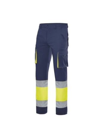 PANTALÓN DE TRABAJO ELÁSTCO CON BANDAS REFLECTANTES