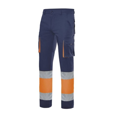PANTALÓN DE TRABAJO ELÁSTCO CON BANDAS REFLECTANTES
