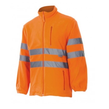 CHAQUETA POLAR ALTA VISIBILIDAD BANDAS REFLECTANTES
