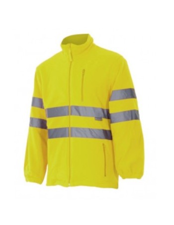 CHAQUETA POLAR ALTA VISIBILIDAD BANDAS REFLECTANTES