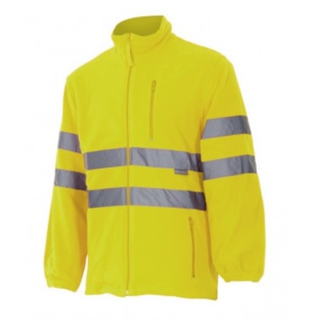 CHAQUETA POLAR ALTA VISIBILIDAD BANDAS REFLECTANTES