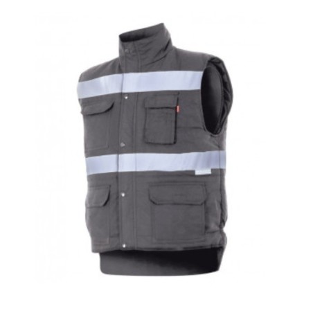 CHALECO CINTAS REFLECTANTES ACOLCHADO MULTIBOLSILLOS
