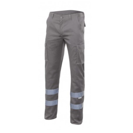 PANTALÓN CON BANDAS REFLECTANTES STRETCH MULTIBOLSILLOS