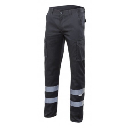 PANTALÓN CON BANDAS REFLECTANTES STRETCH MULTIBOLSILLOS