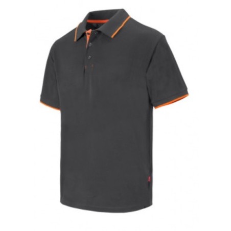 POLO BICOLOR CON VIVOS MANGA CORTA