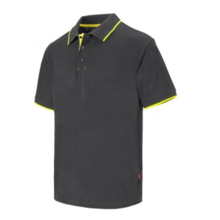 POLO BICOLOR CON VIVOS MANGA CORTA