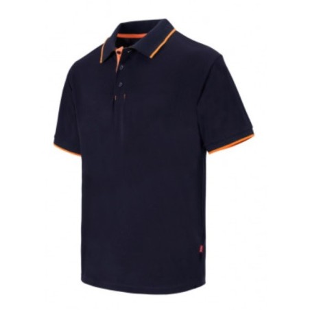 POLO BICOLOR CON VIVOS MANGA CORTA