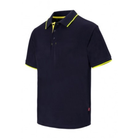 POLO BICOLOR CON VIVOS MANGA CORTA
