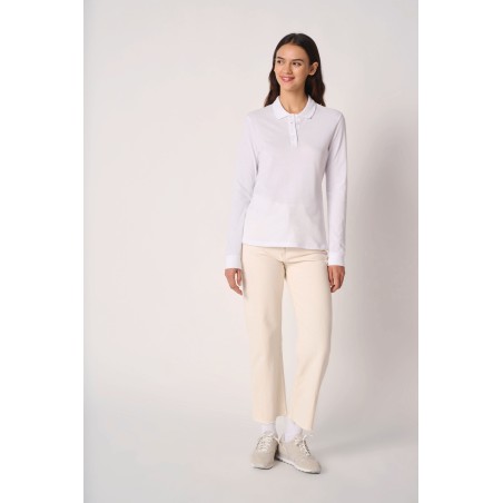 Polo punto piqué LSL mujer
