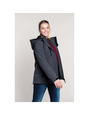 PARKA SOFTSHELL CAPUCHA FORRADA MUJER 2
