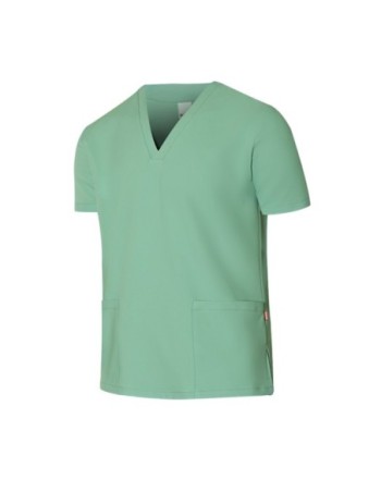 CASACA SANITARA CUELLO PICO MICROFIBRA